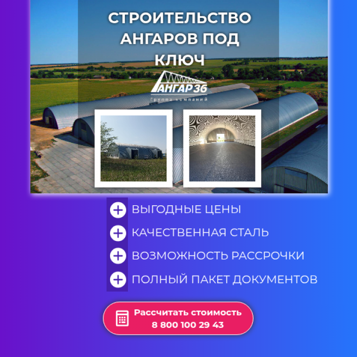 Бюджетный зерносклад в Подмосковье, ГК "Ангар 36"