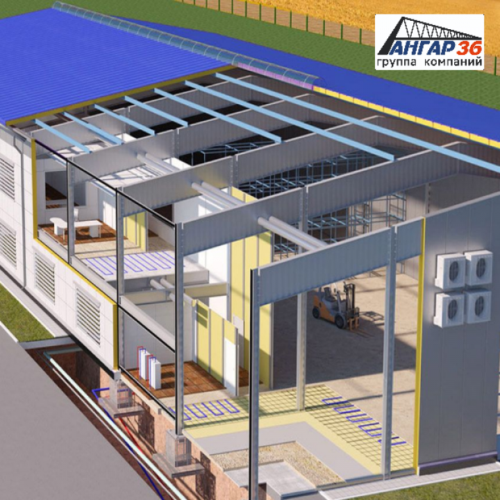 Быстровозводимые здания из ЛСТК и сэндвич панелей под ключ Смоленск, ГК "Ангар 36"