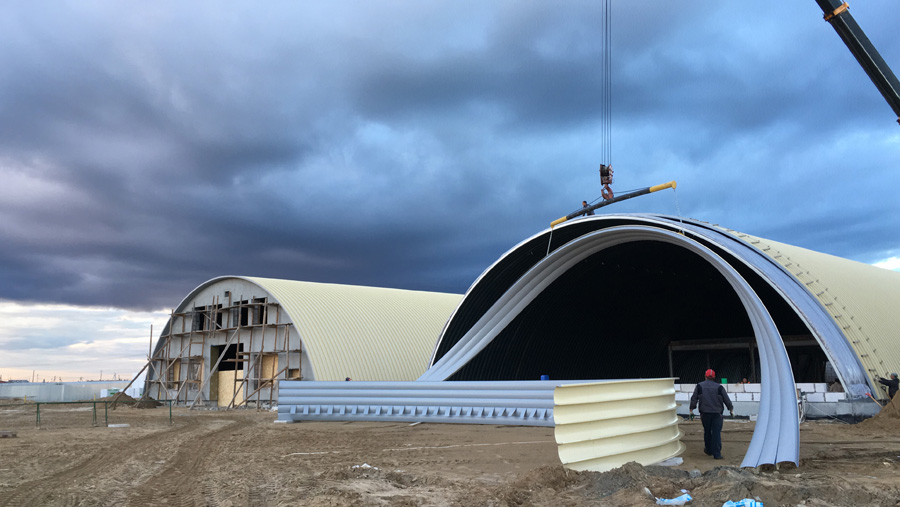 Строительство холодных складов арочного типа в Воронежской области