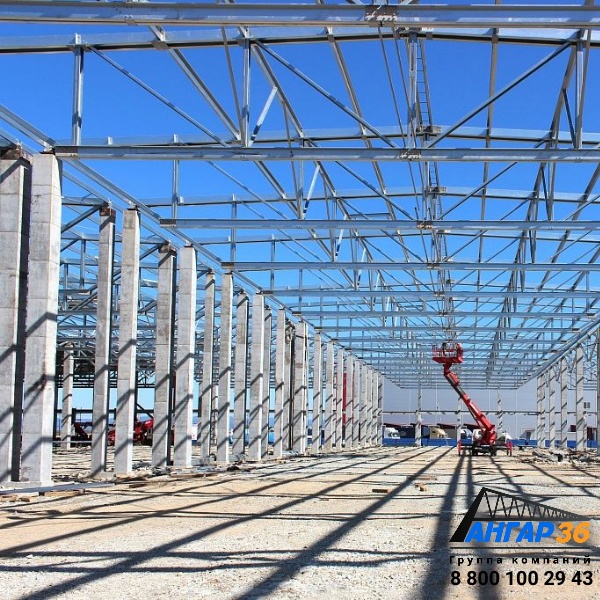 Строительство холодного склада из металлоконструкций в Павловске, ГК "Ангар 36"